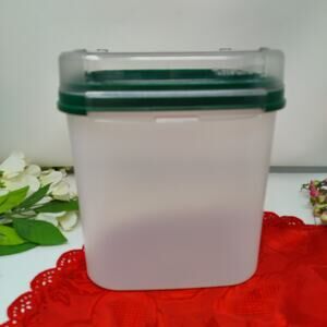 Tupperware Modular Mates #1621-4 Grid 17 Cup Storage Container Hinged Lid Green
